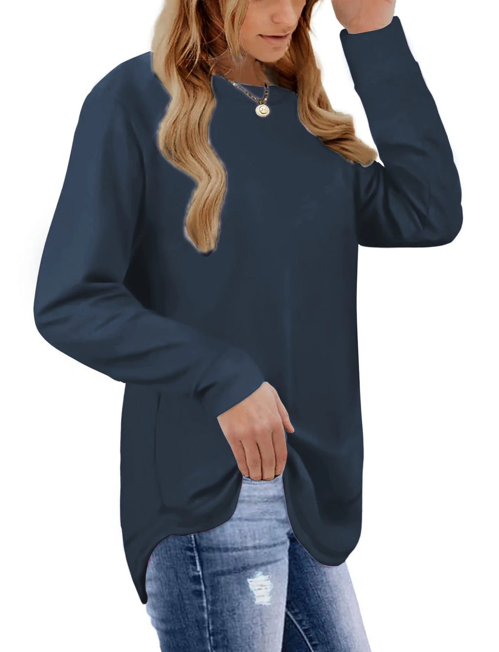 Sweatshirts for Women Crewneck Casual Long Sleeve Shirts Tunic Tops