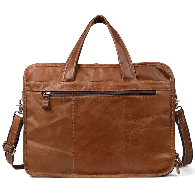 Men Business Travel Men Messenger Bags Genuine Leather Men'S Handbags Male Large A4 Office Leather Shoulder Bag Laptop Bags